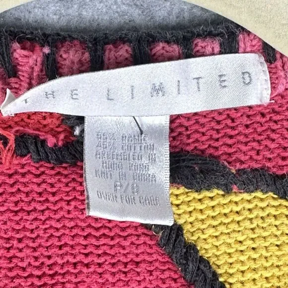 Vintage Cardigan Sweater Womens Small Petite Multicolor Long Sleeve Stain Glass* - Picture 15 of 16